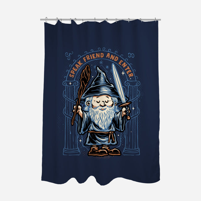 Just Speak Friend-None-Polyester-Shower Curtain-glitchygorilla