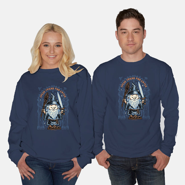 Just Speak Friend-Unisex-Crew Neck-Sweatshirt-glitchygorilla