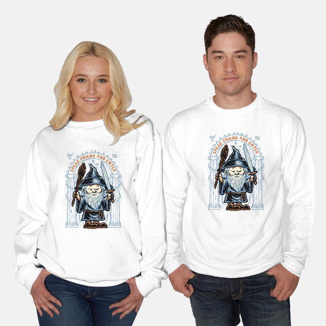 Just Speak Friend-Unisex-Crew Neck-Sweatshirt-glitchygorilla
