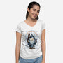Just Speak Friend-Womens-V-Neck-Tee-glitchygorilla