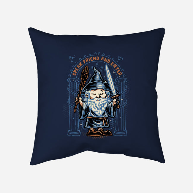 Just Speak Friend-None-Removable Cover w Insert-Throw Pillow-glitchygorilla