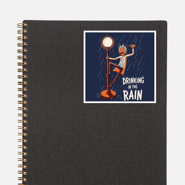 Drinking In The Rain-None-Glossy-Sticker-P1yu5h