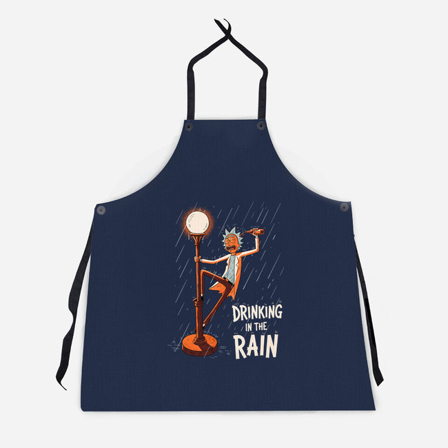 Drinking In The Rain-Unisex-Kitchen-Apron-P1yu5h
