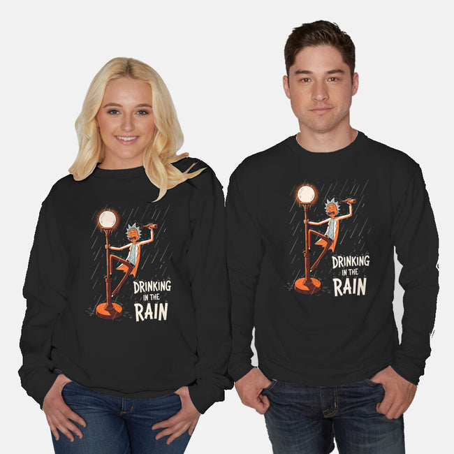 Drinking In The Rain-Unisex-Crew Neck-Sweatshirt-P1yu5h