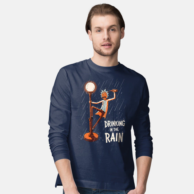 Drinking In The Rain-Mens-Long Sleeved-Tee-P1yu5h