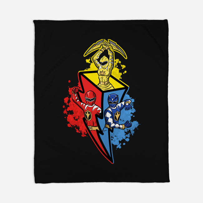 Dino Rangers-None-Fleece-Blanket-nickzzarto