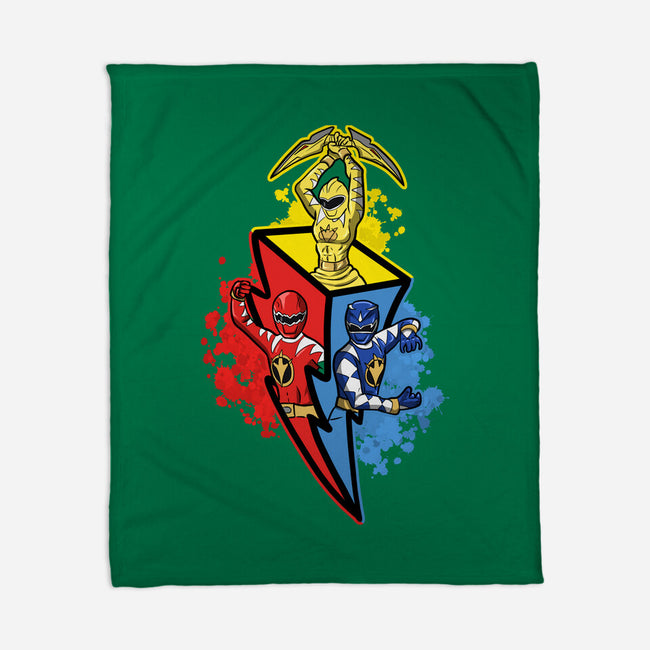 Dino Rangers-None-Fleece-Blanket-nickzzarto