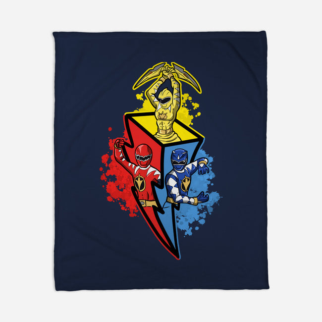 Dino Rangers-None-Fleece-Blanket-nickzzarto