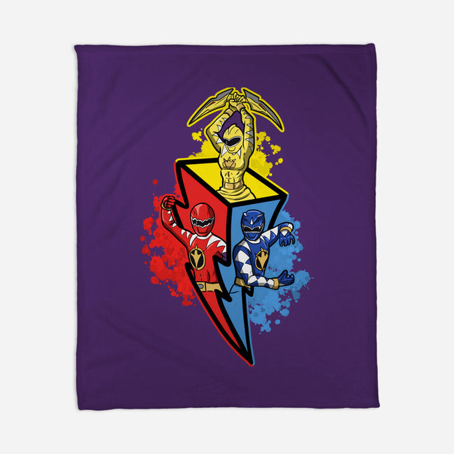 Dino Rangers-None-Fleece-Blanket-nickzzarto