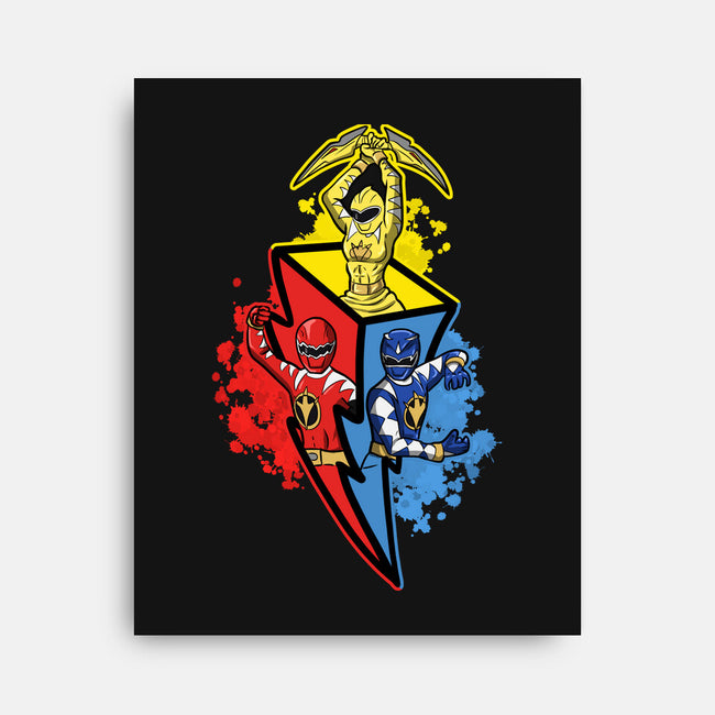 Dino Rangers-None-Stretched-Canvas-nickzzarto