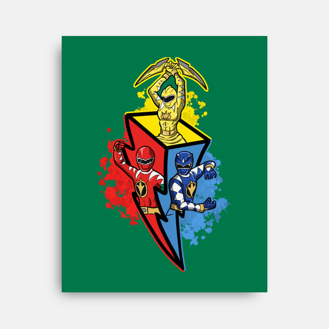 Dino Rangers-None-Stretched-Canvas-nickzzarto