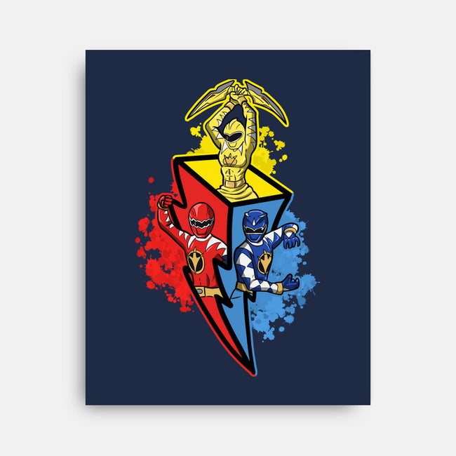 Dino Rangers-None-Stretched-Canvas-nickzzarto
