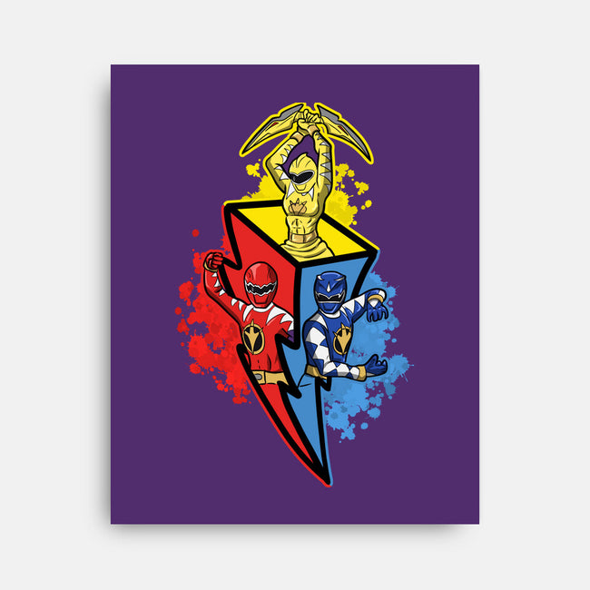 Dino Rangers-None-Stretched-Canvas-nickzzarto