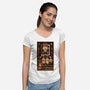 Freddy The Moon Man-Womens-V-Neck-Tee-BadBox
