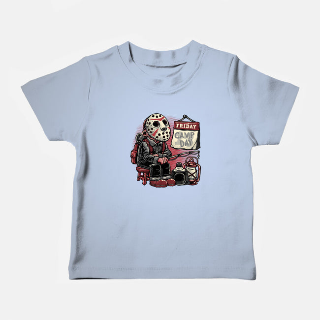 Friday Is Camp Day-Baby-Basic-Tee-glitchygorilla