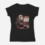 Friday Is Camp Day-Womens-V-Neck-Tee-glitchygorilla