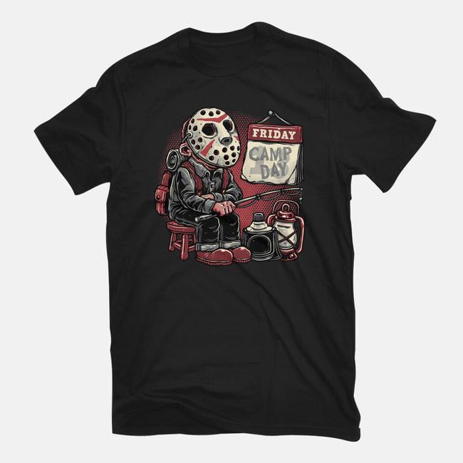Friday Is Camp Day-Mens-Basic-Tee-glitchygorilla
