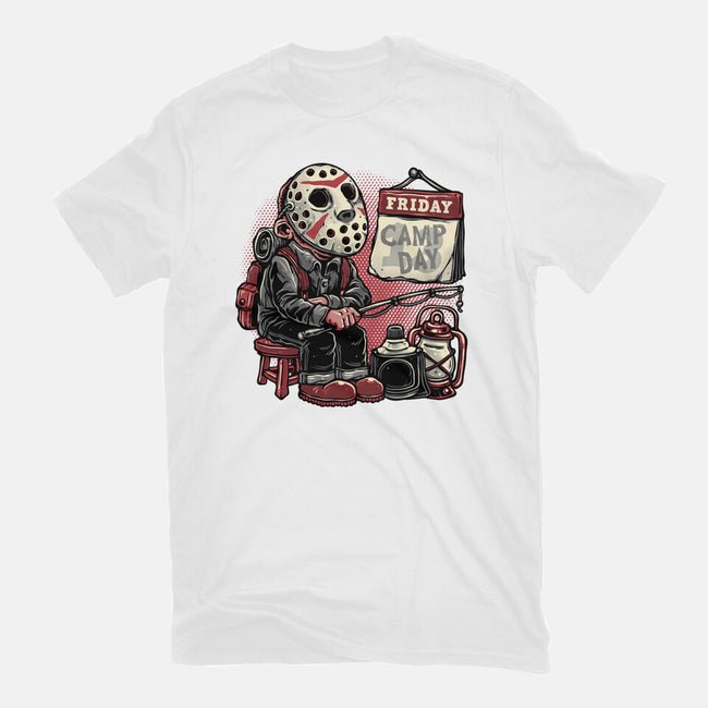 Friday Is Camp Day-Mens-Basic-Tee-glitchygorilla