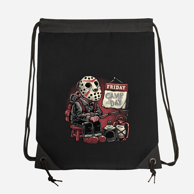 Friday Is Camp Day-None-Drawstring-Bag-glitchygorilla