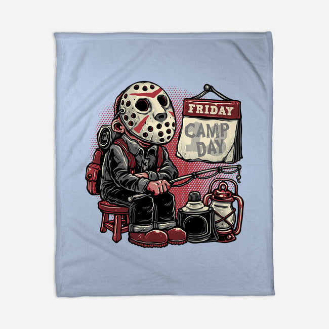 Friday Is Camp Day-None-Fleece-Blanket-glitchygorilla