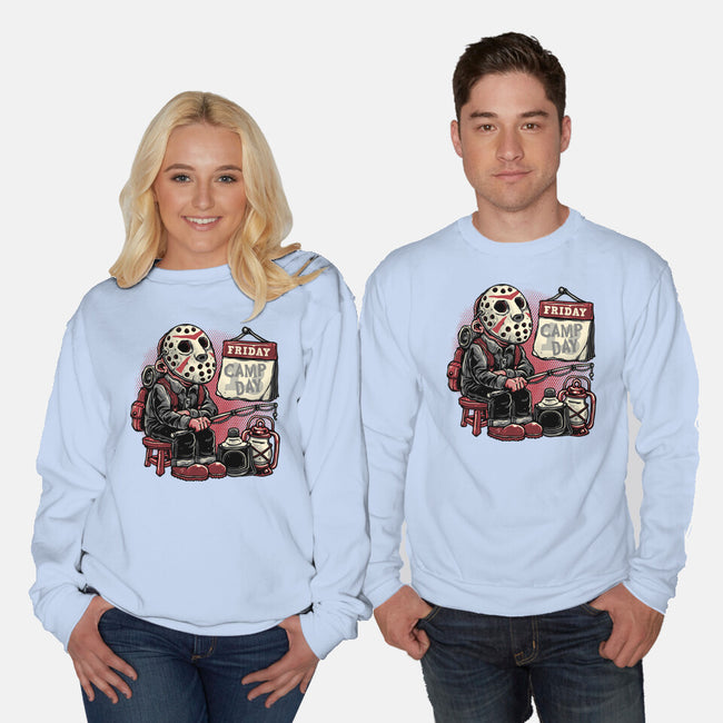 Friday Is Camp Day-Unisex-Crew Neck-Sweatshirt-glitchygorilla