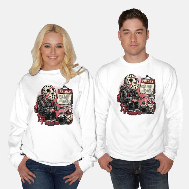 Friday Is Camp Day-Unisex-Crew Neck-Sweatshirt-glitchygorilla