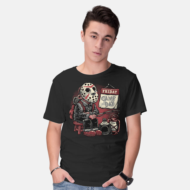Friday Is Camp Day-Mens-Basic-Tee-glitchygorilla