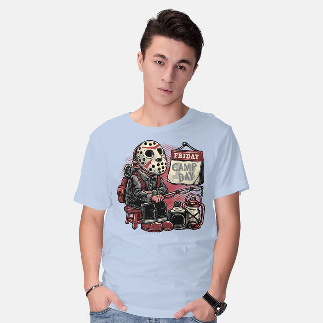 Friday Is Camp Day-Mens-Basic-Tee-glitchygorilla