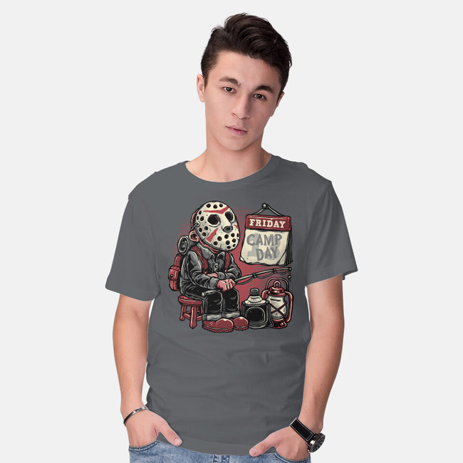 Friday Is Camp Day-Mens-Basic-Tee-glitchygorilla