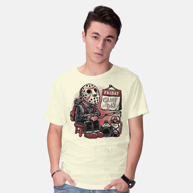 Friday Is Camp Day-Mens-Basic-Tee-glitchygorilla