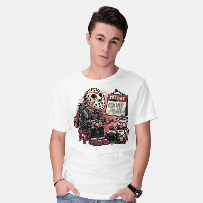 Friday Is Camp Day-Mens-Basic-Tee-glitchygorilla