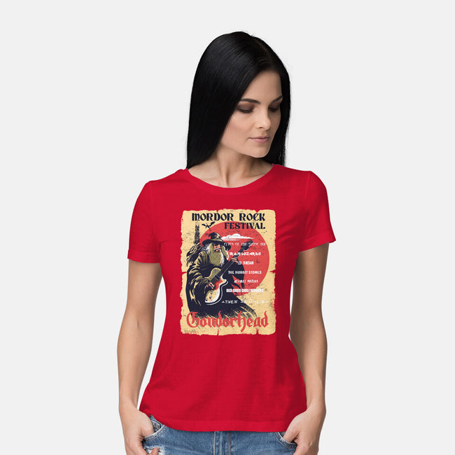 Mordor Fest-Womens-Basic-Tee-zascanauta