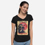 Mordor Fest-Womens-V-Neck-Tee-zascanauta