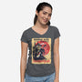 Mordor Fest-Womens-V-Neck-Tee-zascanauta
