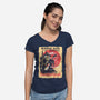 Mordor Fest-Womens-V-Neck-Tee-zascanauta