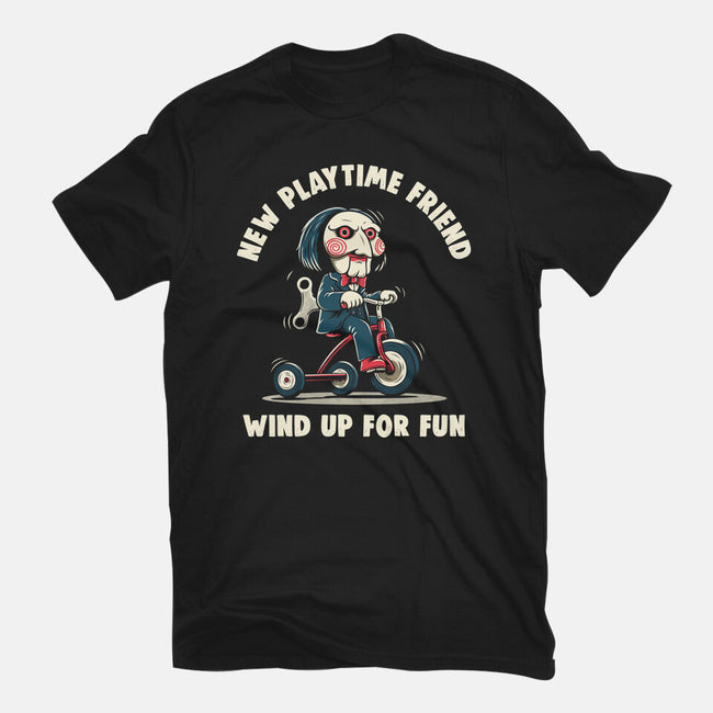 New Playtime Friend-Unisex-Basic-Tee-Marinho