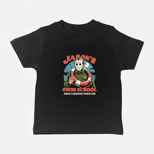 Jason's Swim School-Baby-Basic-Tee-Marinho
