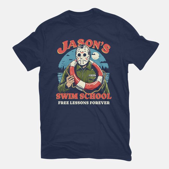 Jason's Swim School-Mens-Basic-Tee-Marinho