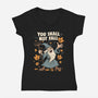 You Shall Not Fall-Womens-V-Neck-Tee-Marinho