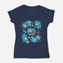 Chinese Tiger-Womens-V-Neck-Tee-Vallina84