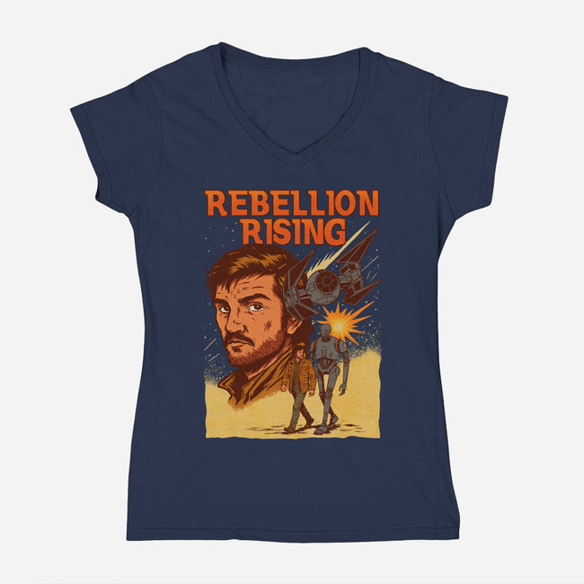 Rebellion Rising-Womens-V-Neck-Tee-GedWorks