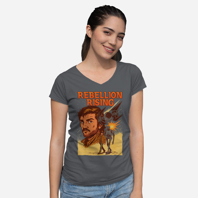 Rebellion Rising-Womens-V-Neck-Tee-GedWorks
