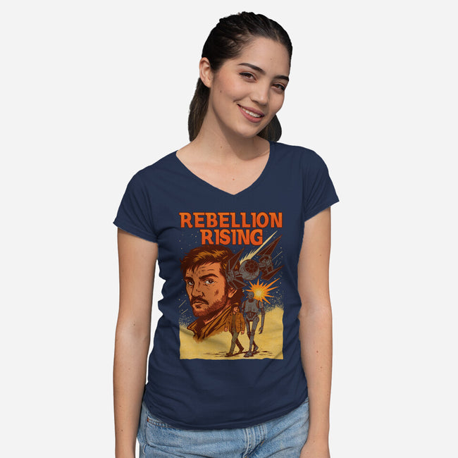 Rebellion Rising-Womens-V-Neck-Tee-GedWorks