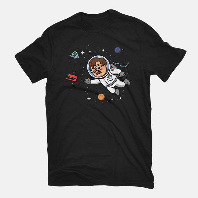 Outer Office Space-Womens-Fitted-Tee-Boggs Nicolas