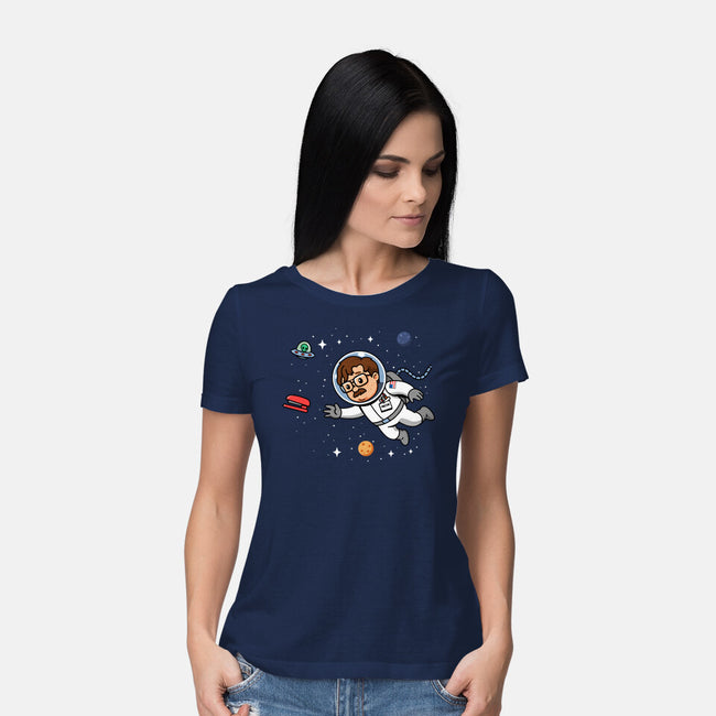 Outer Office Space-Womens-Basic-Tee-Boggs Nicolas