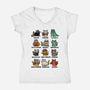 Trick Or Kitten-Womens-V-Neck-Tee-kg07