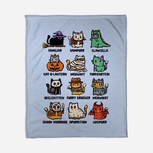 Trick Or Kitten-None-Fleece-Blanket-kg07