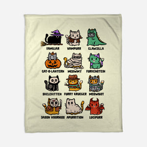 Trick Or Kitten-None-Fleece-Blanket-kg07