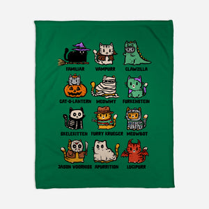 Trick Or Kitten-None-Fleece-Blanket-kg07