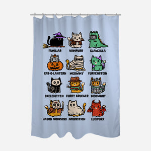 Trick Or Kitten-None-Polyester-Shower Curtain-kg07